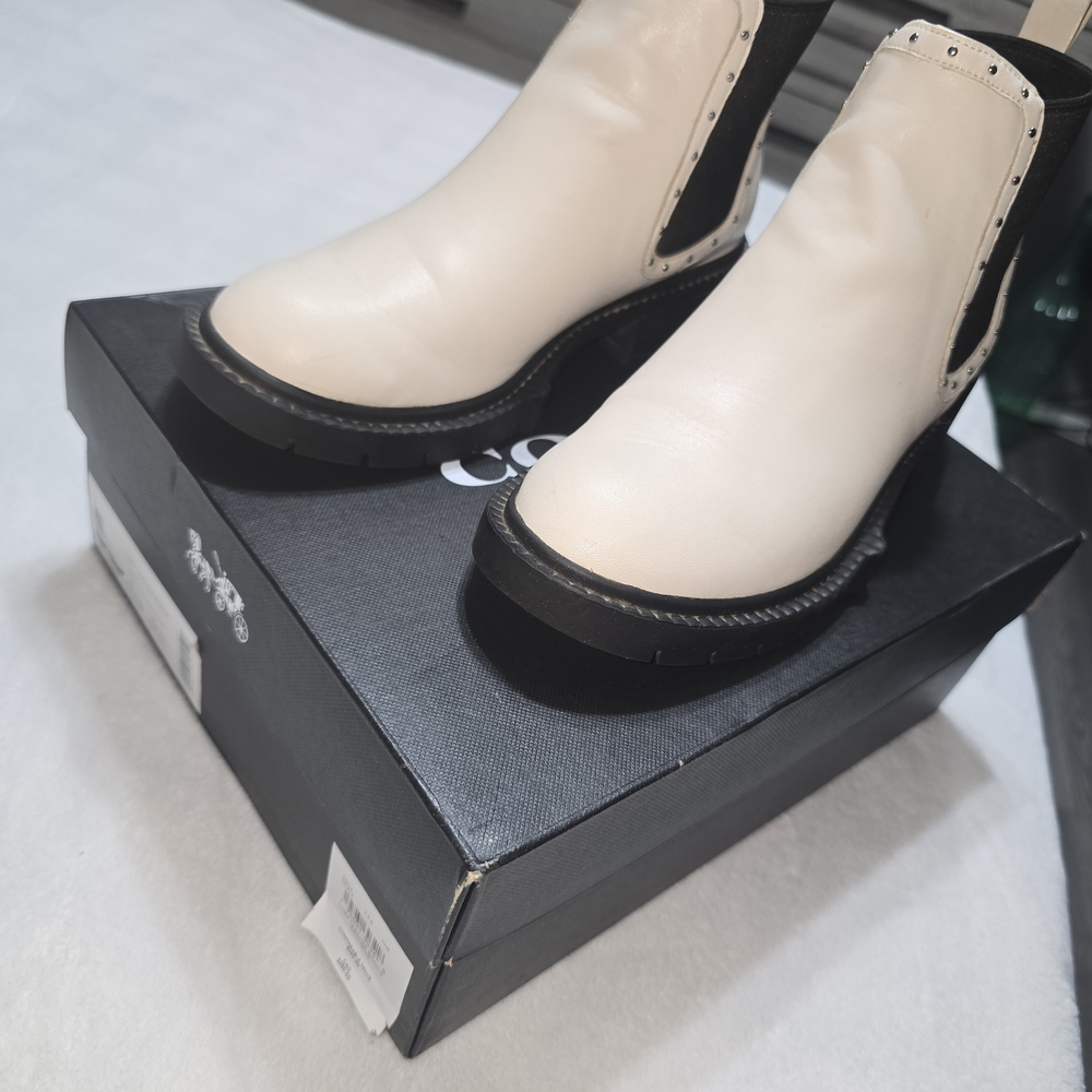 Coach Two-Tone Ankle Boots